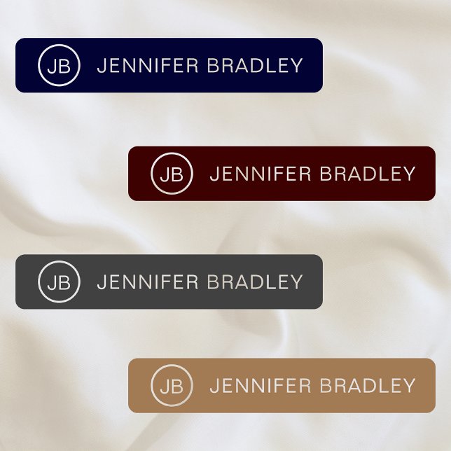 Monogram Custom Name Clothing Tags School (Creator Uploaded)
