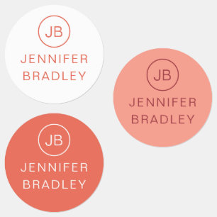 Monogram Custom Name Clothing Tags School Labels