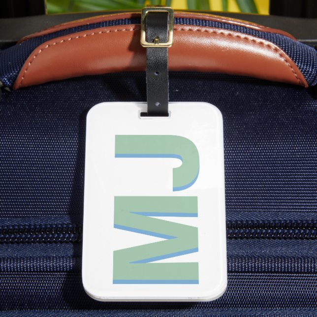 Monogram Custom Text Luggage Tag (Front Insitu 2)