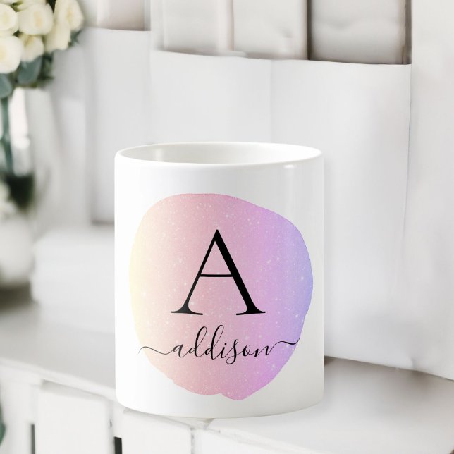 Monogram Customer specific watercolor Coffee Mug (Monogram Customer specific watercolor Coffee Mug)