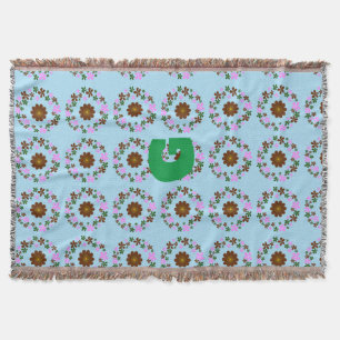 Monogram Customise Wedding Home Decor Throw Blanket