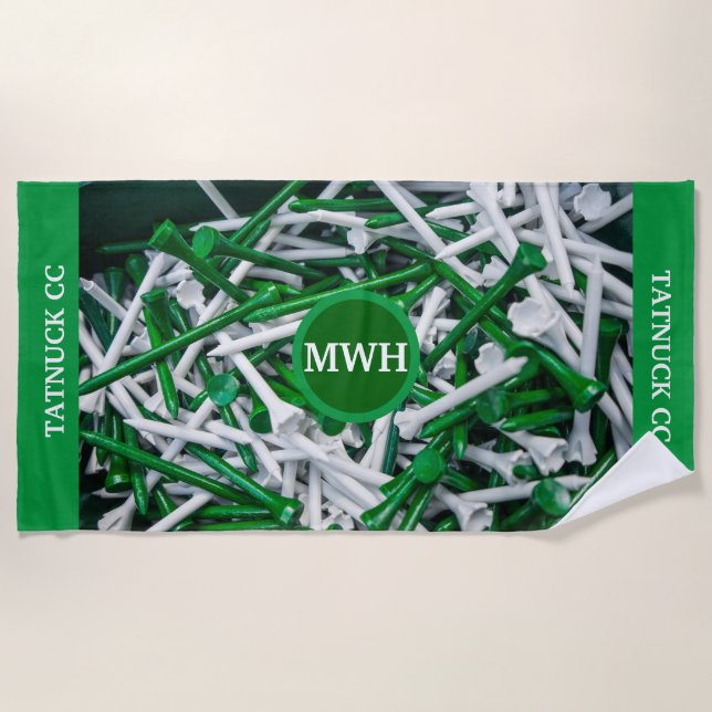 Monogram Customised Golf/Beach Towel (Front)