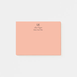 Monogram Customized Initials Name & Title Post-it Notes