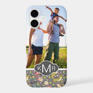 Monogram Cute Forest Animals Pattern