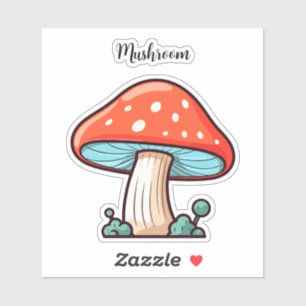 Monogram cute Kawaii Red Mushroom Scrapbook
