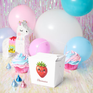 Monogram cute strawberry kawaii favour box