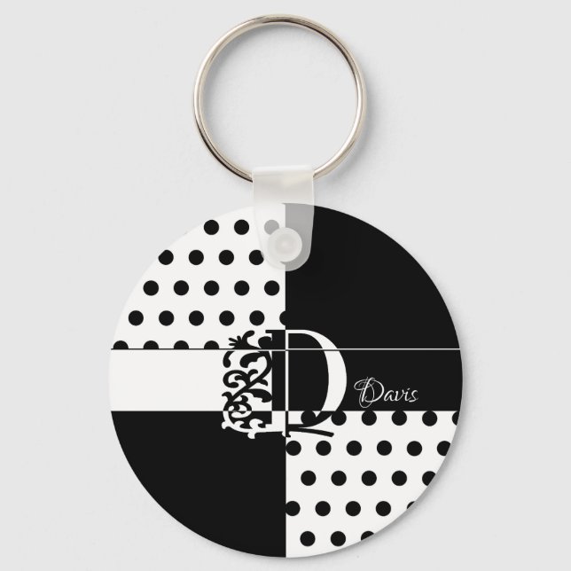 Monogram D Key Ring (Front)