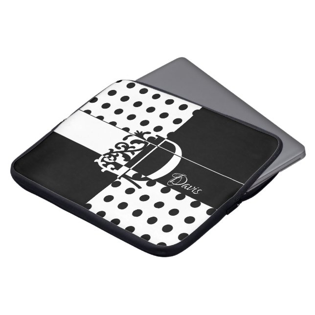 Monogram D Laptop Sleeve (Front Top)