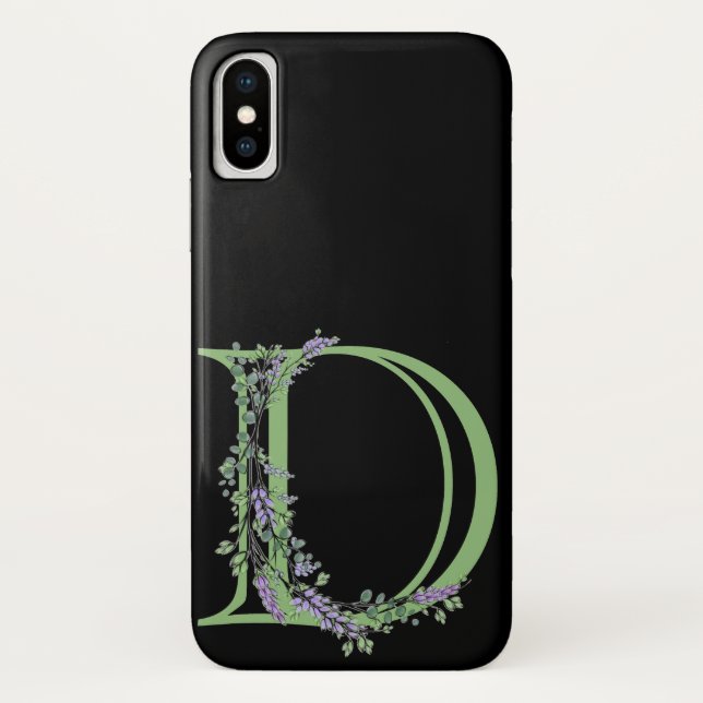 Monogram D Lavender Eucalyptus Case-Mate iPhone Case (Back)
