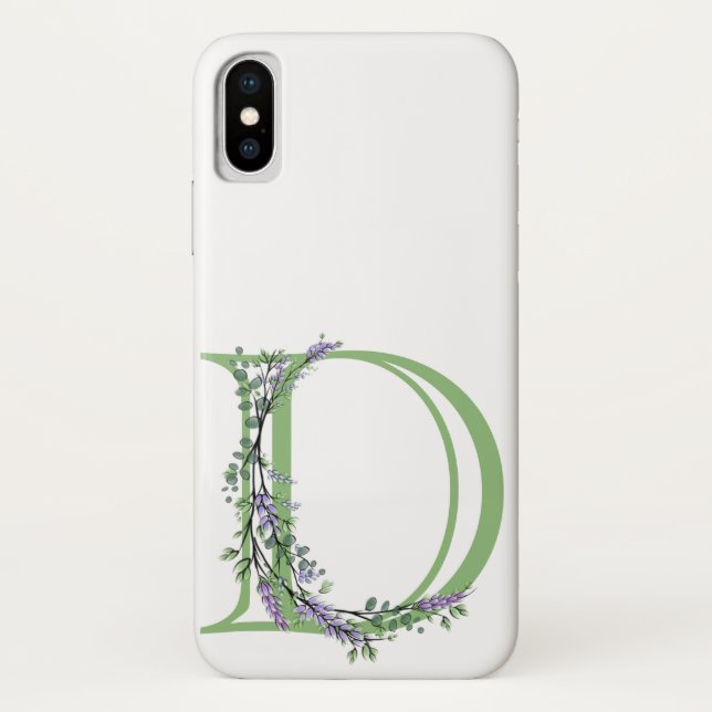 Monogram D Lavender Eucalyptus Case-Mate iPhone Case (Back)