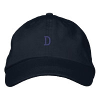 Monogram D Letter printed Initial baseball Hat
