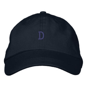 Monogram D Letter printed Initial baseball Hat