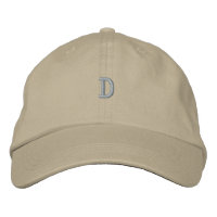 Monogram D Letter printed Initial baseball Hat