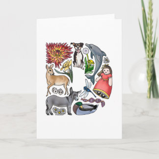 Monogram "D" note card