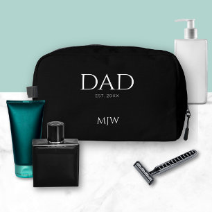 Monogram Dad Est Modern Black Dopp Kit