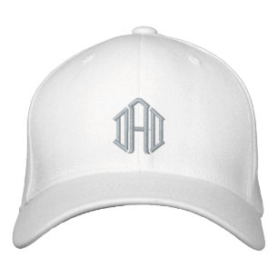 Monogram DAD GOAT VIP BASEBALL FATHER's Day Silver Embroidered Hat