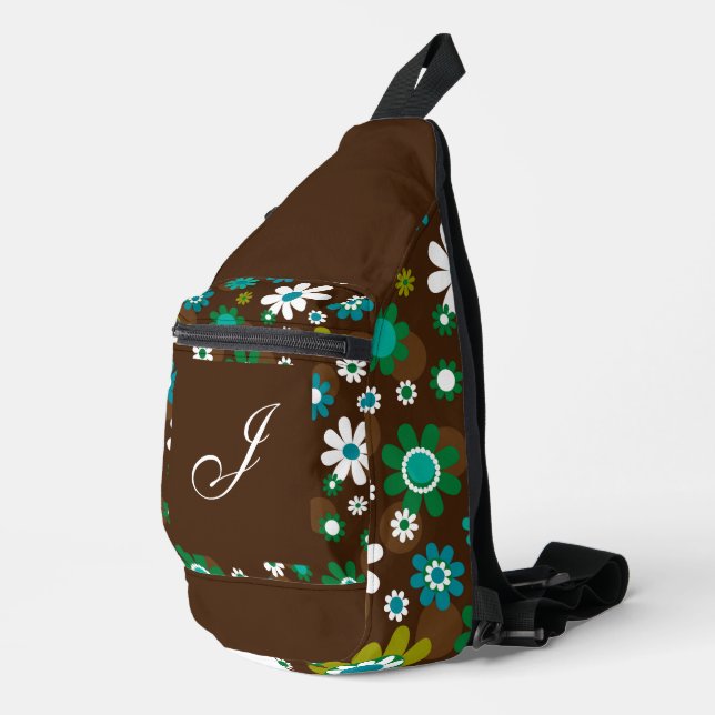 Monogram Daisies  Sling Bag (Right Corner)