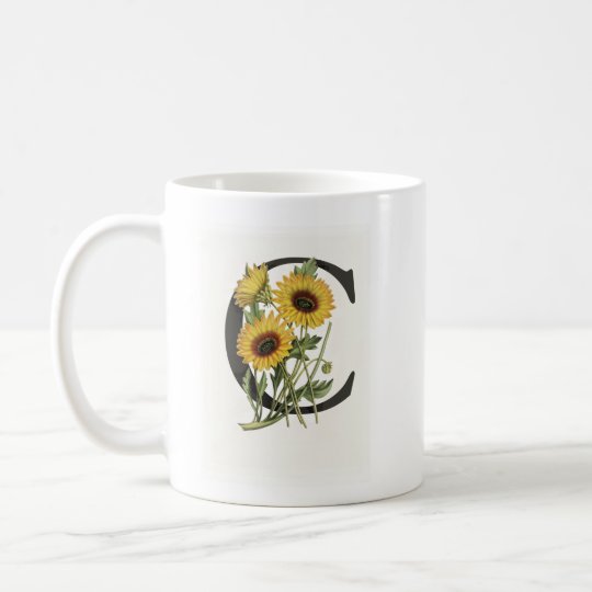 Monogram Daisy C Mug