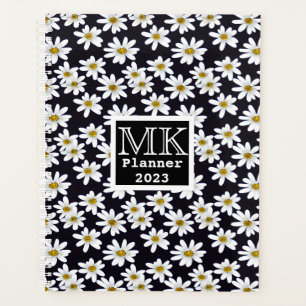 Monogram Daisy Floral Pattern Planner