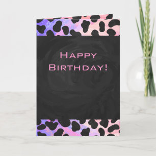Monogram Dalmatian Black and Pink Card
