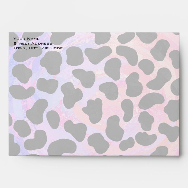 Monogram Dalmatian Black and Pink Envelopes (Front)