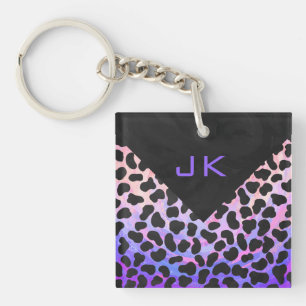 Monogram Dalmatian Black and Pink Key Ring