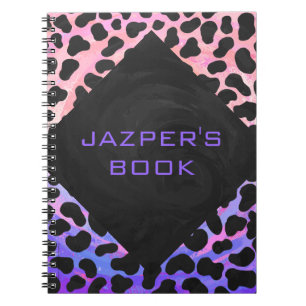 Monogram Dalmatian Black and Pink Notebook