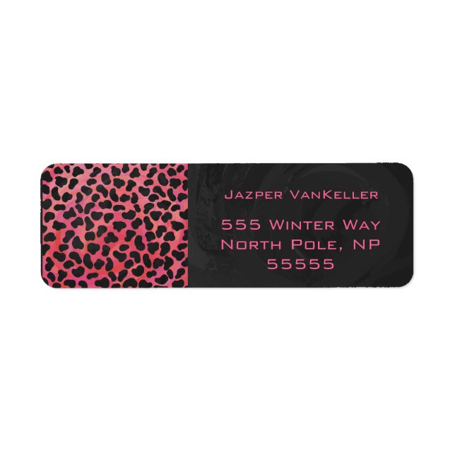 Monogram Dalmatian Black and Red Return Address Label (Front)