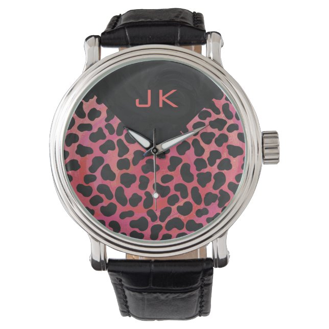 Monogram Dalmatian Black and Red Watch (Front)