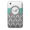 Monogram Damask Paris Chic iPhone 3 Case-Mates