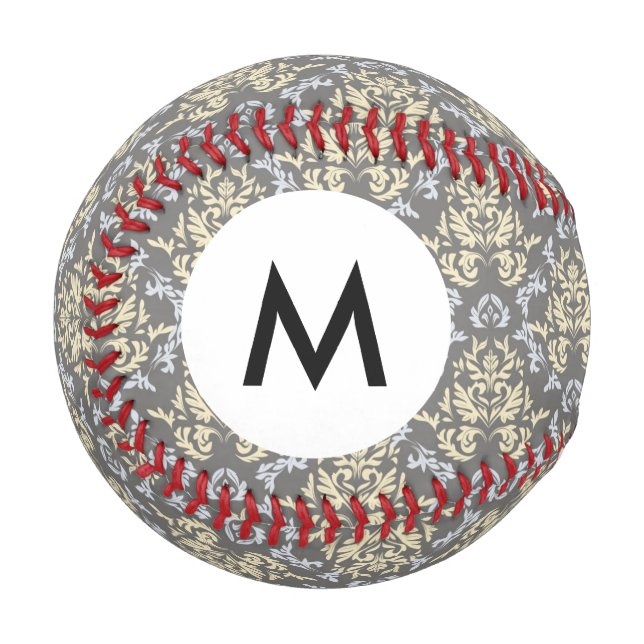Monogram Damask pattern Baseball (Front Left)