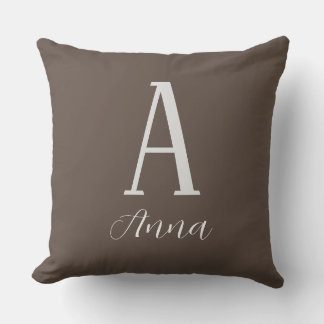 Monogram Dark Autumn vibe Throw Pillow