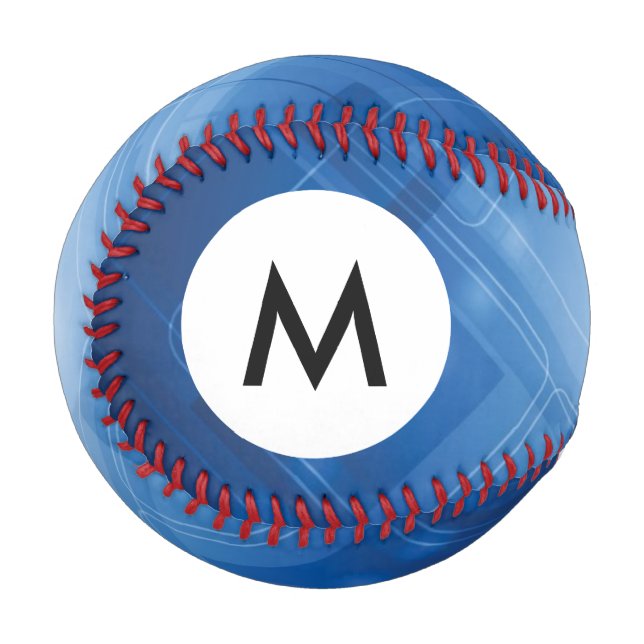 Monogram Dark blue hi-tech background Baseball (Front Left)