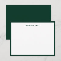 Monogram Dark Green Elegant Border
