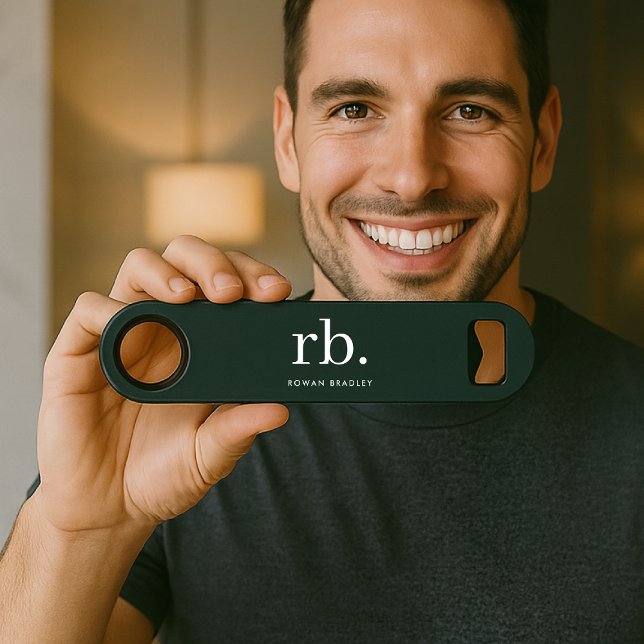 Monogram Dark Green Stylish Modern Minimalist (Creator Uploaded)