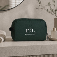 Monogram Dark Green Stylish Modern Minimalist