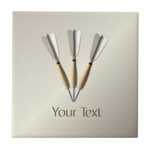 Monogram Darts Design Ceramic Tile