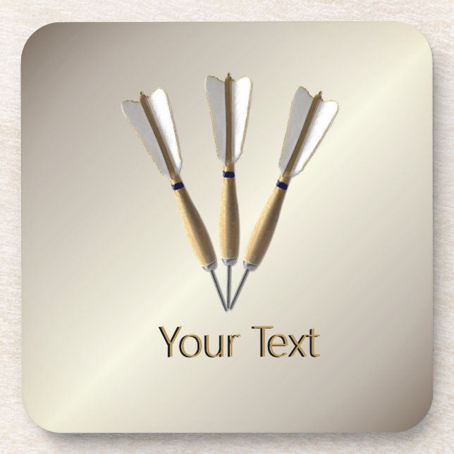 Monogram Darts Design Coaster (Front)