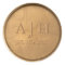 Monogram Date Antique Gold Wax Seal Sticker