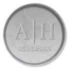 Monogram Date Silver Sticker