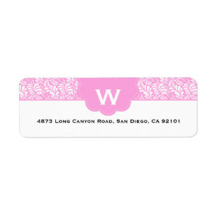 Monogram Deco Return Address Label