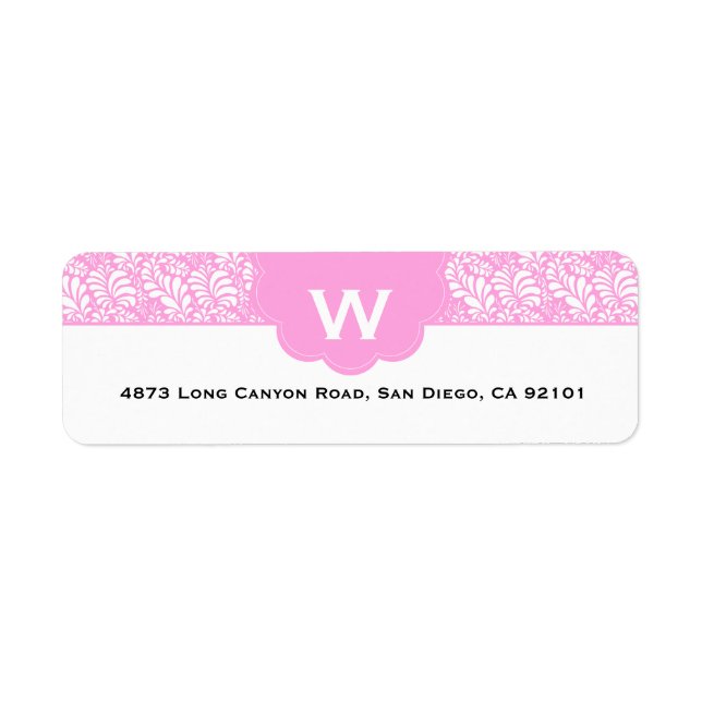 Monogram Deco Return Address Label (Front)