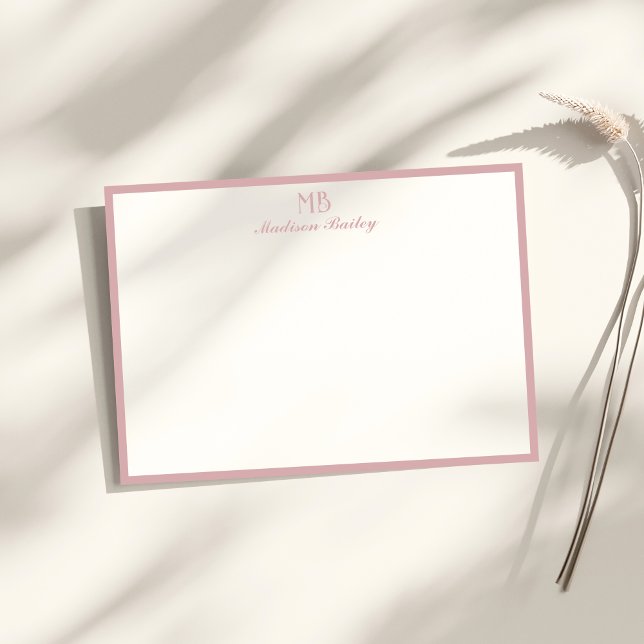 Monogram Decorative Typography | Dusty Pink Card (Creator Uploaded)