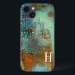 Monogram | Deja Blue iPhone 13 Case<br><div class="desc">Home Décor</div>