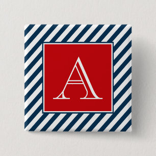 Monogram design 15 cm square badge