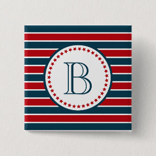 Monogram design 15 cm square badge