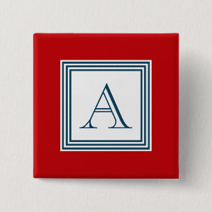 Monogram design 15 cm square badge