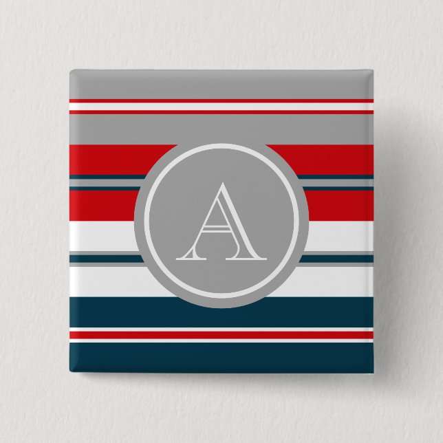 Monogram design 15 cm square badge (Front)