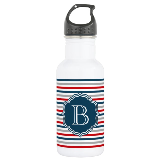Monogram design 532 ml water bottle (Front)