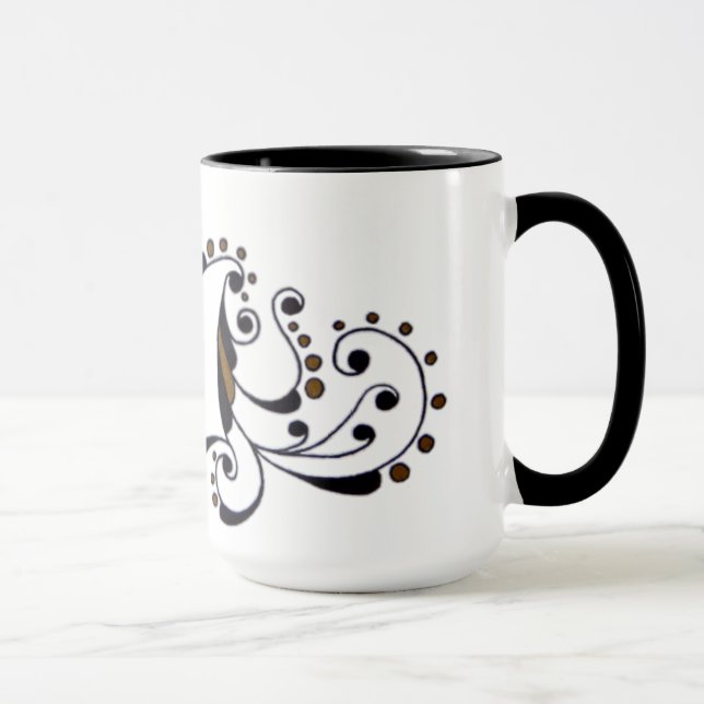 Monogram design add your initial/name/etc. mug (Right)